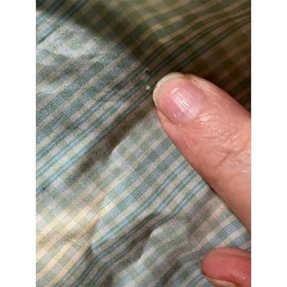 Calvin Klein Men's Short Sleeve Button-Down Shirt Green Checkered M - Picture 8 of 9